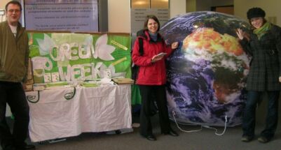 Inflatble planet at Go for Green event
